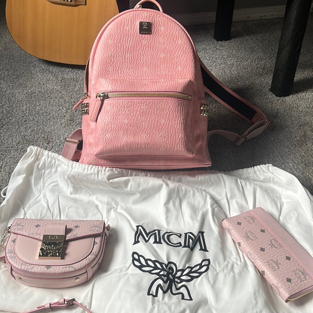 Blush pink Authentic MCM Bundle